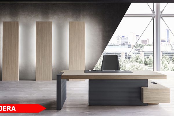 Meble gabinetowe Jera LAS Mobili – biurko dyrektorskie w gabinecie