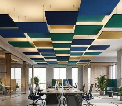 wiszące panele akustyczne