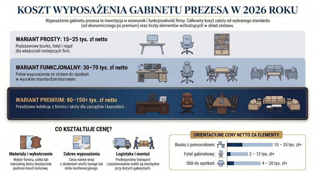 koszt wyposażenia gabinetu 