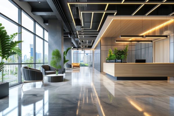 Showroom z recepcją
